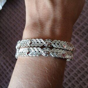 Y2K 2PC Metal Bangles Bracelet